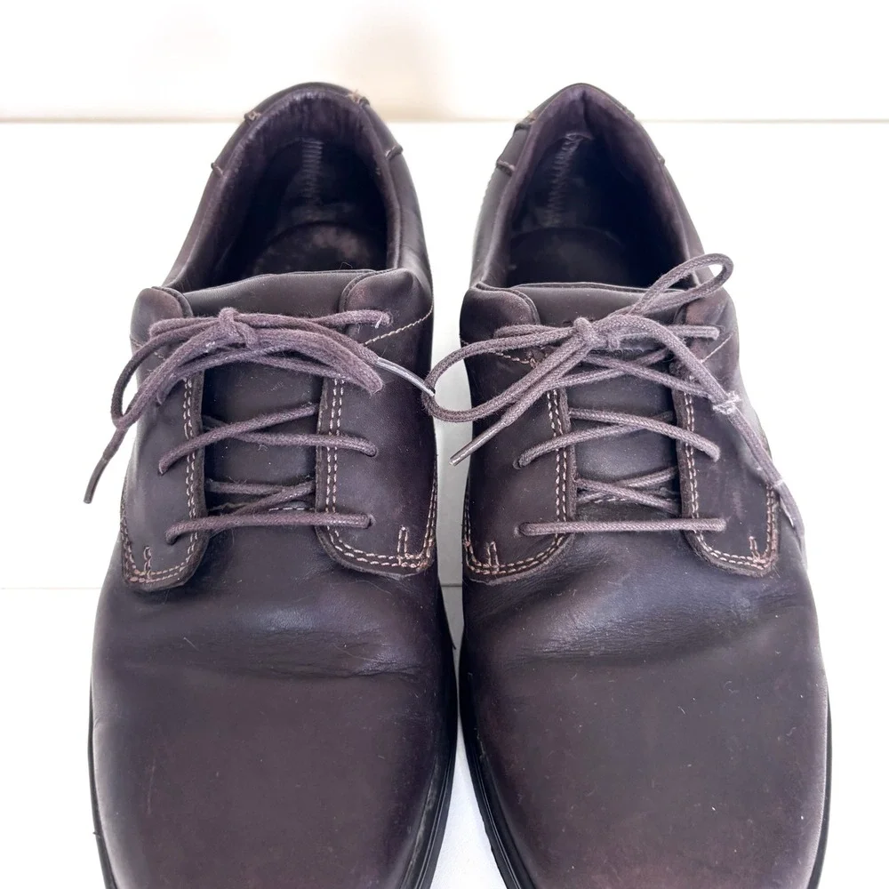 LL Bean Mens Stonington Derby Oxford Shoes 10 Brown Leather Waterproof Lace Up